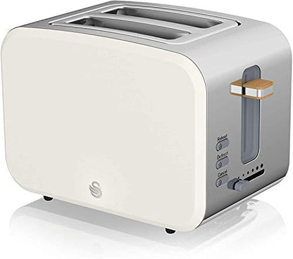 Swan Nordic Frühstücksset – Wasserkocher, Toaster, Mikrowelle Weiss