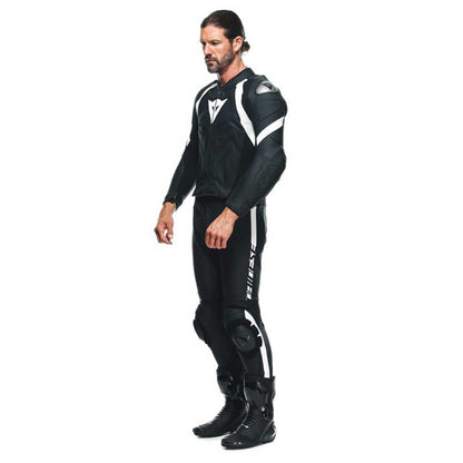 Dainese Avro 4 2-Teiler Motorrad Lederkombi Schwarz/Weiss