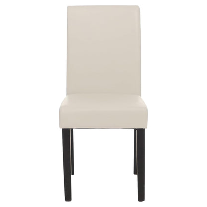 Mendler Littau 4er-Set Esszimmerstuhl - Kunstleder weiss