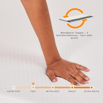 Emma Flip Topper Wendbarer Matratzentopper – 160x200 cm