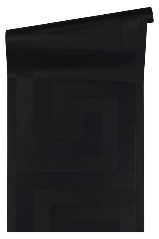 Livingwalls A.S. Création Versace Design Vliestapete Schwarz. Schwarze Vliestapete mit Versace-Design zur Wandgestaltung.