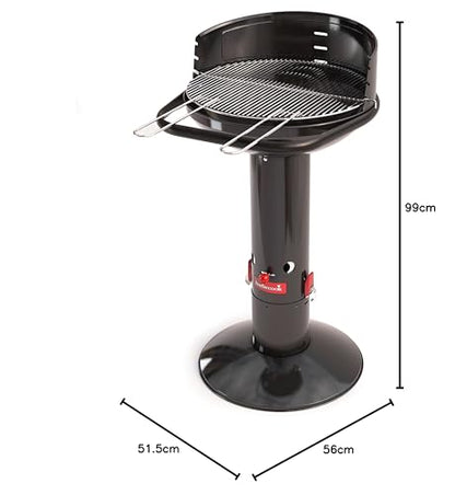 Barbecook Loewy 50 Holzkohlegrill mit Windschutz Schwarz
