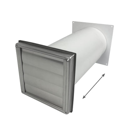 EASYTEC® Standard Mauerkasten Abluft Edelstahl Ø 150 mm. Edelstahl, rund. Leitet Abluft durch die Wand nach außen.