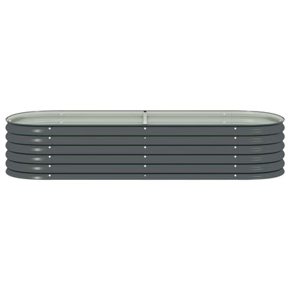 vidaXL Hochbeet Stahl Grau für Garten 240x80x44 cm
