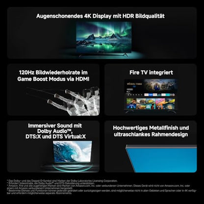 Xiaomi F 4K UHD Smart TV – 55 Zoll Fire TV 120Hz Triple Tuner