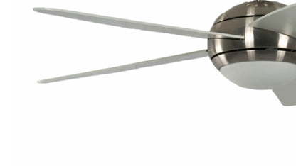 Pepeo Melton Deckenventilator 132cm Nickel/Weiss mit Licht