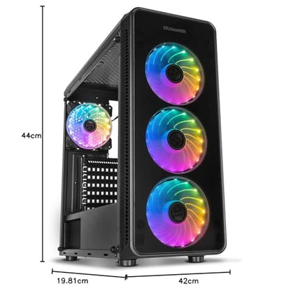 NOX ARGB Hummer TGM Micro-ATX PC-Gehäuse – Schwarz