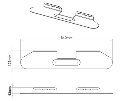 Flexson Wandhalterung für Sonos Beam - Schwarz