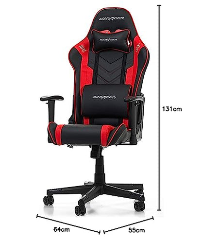DXRacer PRINCE L Gaming Stuhl - Schwarz & Rot PVC Leder
