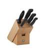 ZWILLING Vier Sterne Messerblock 6-teilig Buche Holz Schwarz zur sicheren Aufbewahrung eines 6-teiligen Messer-Sets aus schwarzem Buchenholz.
