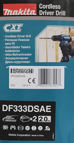 Makita DF333DSAE Akku-Bohrschrauber 12V 2.0Ah Set mit Koffer