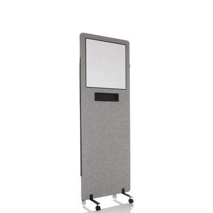 hjh OFFICE FLEXMIUT WB Mobile Trennwand - Grau 891012. Eine rechteckige, graue Trennwand. Teilt flexibel Räume in Büros und Konferenzbereichen.