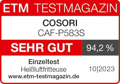COSORI Dual Blaze Heissluftfritteuse - 6.4L WiFi Dunkelgrau