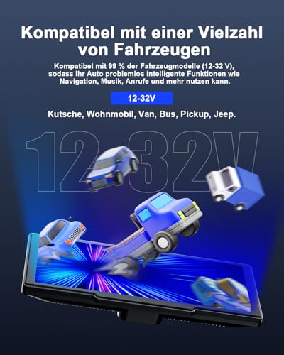 Avylet 8.1" Wireless Carplay Display Android Auto Rückfahrkamera