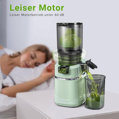 AMZCHEF Slow Juicer Entsafter 135MM Öffnung – Grün