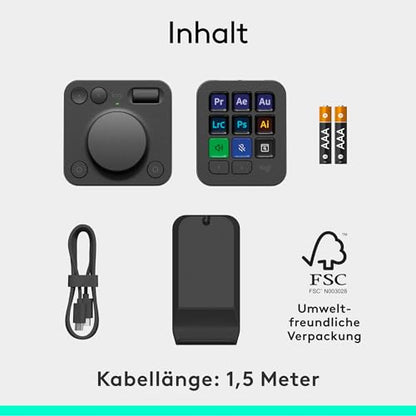 Logitech MX Creative Console Programmierfeld – Graphit