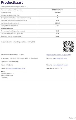 STIEBEL ELTRON DHB 18 ST Elektronischer Durchlauferhitzer 18 kW