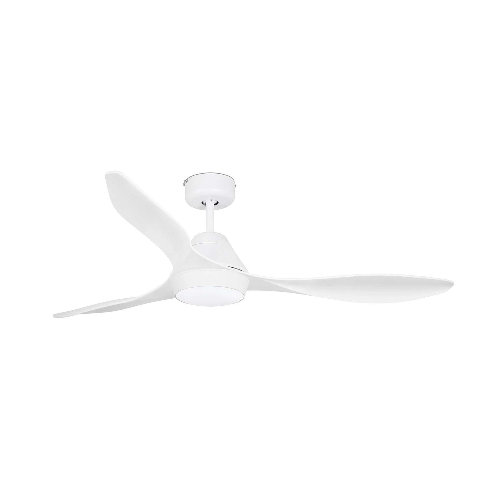 FARO BARCELONA Polaris Deckenventilator 132cm Weiss 3-Flügel LED. Kühlt Räume und spendet Licht.