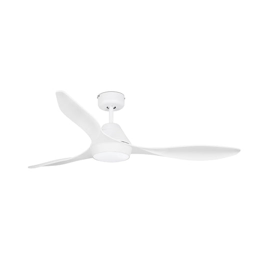 FARO BARCELONA Polaris Deckenventilator 132cm Weiss 3-Flügel LED. Kühlt Räume und spendet Licht.