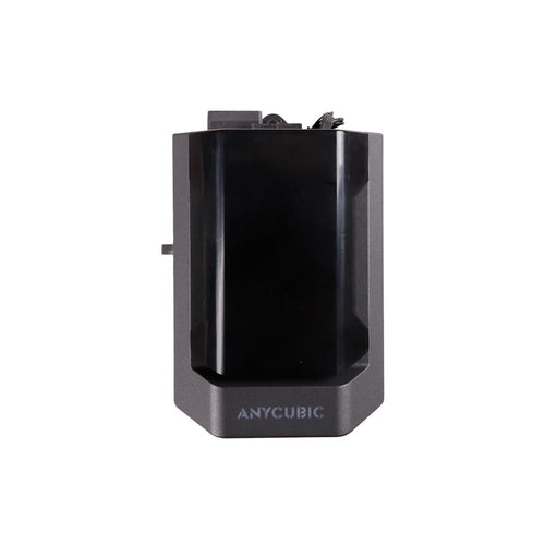 ANYCUBIC Druckkopfmontage für Kobra 3 und Kobra 3 Combo. Kompaktes, blockförmiges Bauteil in Schwarz-Silber zur präzisen Filament-Extrusion im 3D-Drucker.