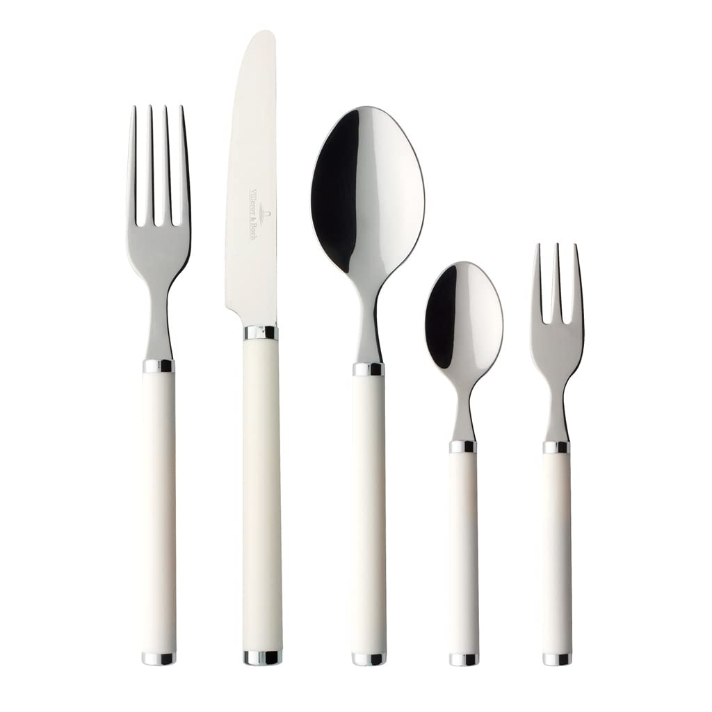 Villeroy & Boch Play Tafelbesteck white pearl 30-tlg. Perlglanzfarbenes Besteck-Set zum Servieren und Verzehren von Speisen.