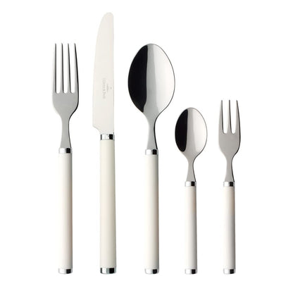 Villeroy & Boch Play Tafelbesteck white pearl 30-tlg. Perlglanzfarbenes Besteck-Set zum Servieren und Verzehren von Speisen.