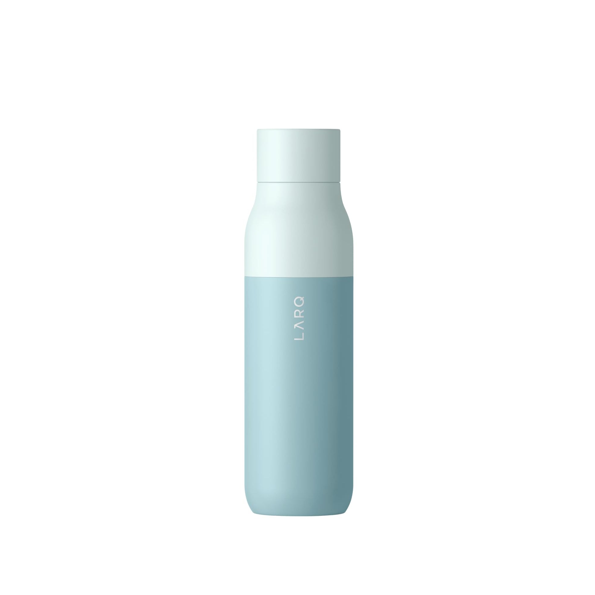 LARQ Bottle PureVis 500ml Selbstreinigende Trinkflasche – Seaside Mint: Mintfarbene Flasche. Purifiziert Wasser mit UV-C-Licht für hygienisches Trinken.