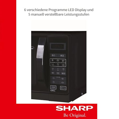 Sharp Mikrowelle R642BKW Grill 20L - Schwarz