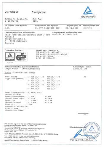 HST Heizungs-Umwälzpumpe 25-40/180 mm - Förderhöhe 4m
