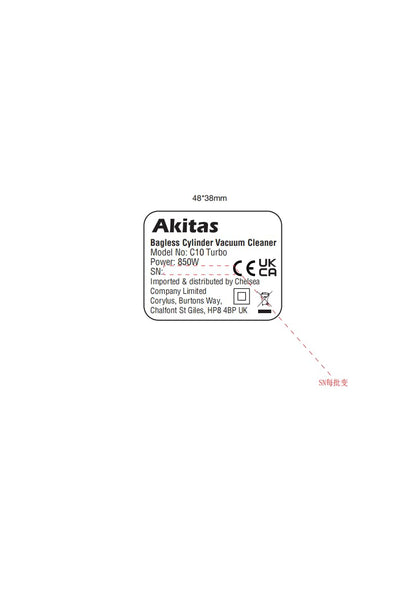 Akitas C10T 850W Beutelloser Staubsauger - Cat & Dog