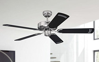 Cyclone 132cm Deckenventilator - Gebürsteter Stahl