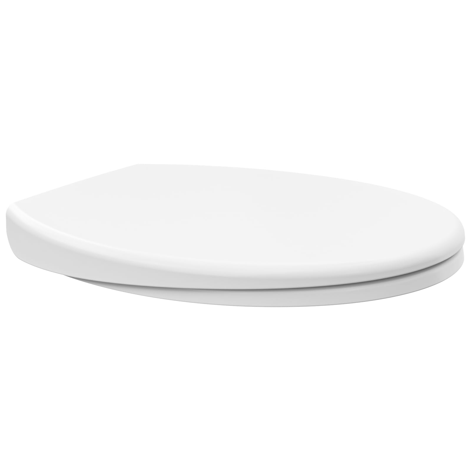 Anycee WC-Sitz Duroplast mit Absenkautomatik, Quick-Release, weiss – ovaler Toilettensitz