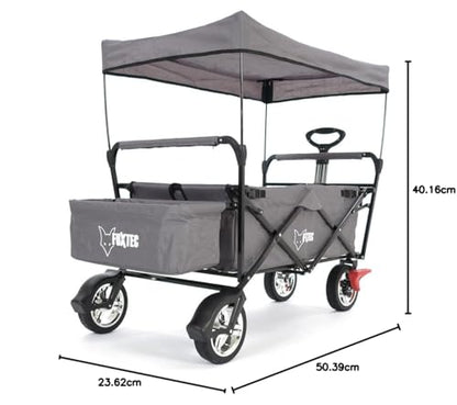 Fuxtec Bollerwagen FX-CT500 faltbar Grau mit Dach