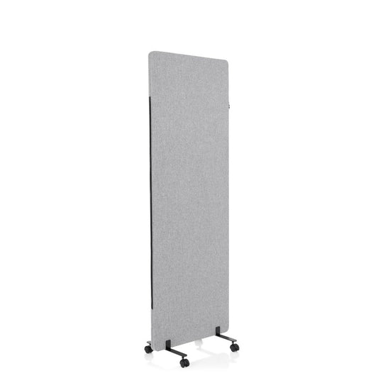 hjh OFFICE FLEXMIUT Mobile Akustik Trennwand Hellgrau 177x60cm zur Schallabsorption und flexiblen Raumgliederung.