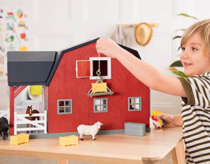 Terra by Battat Großer Pferdestall Bauernhof Holz Scheune - 20 Teile