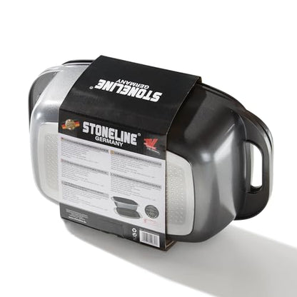 STONELINE Aluguss Bräter Induktion Antihaft – 43x26 cm 8,4L Grau