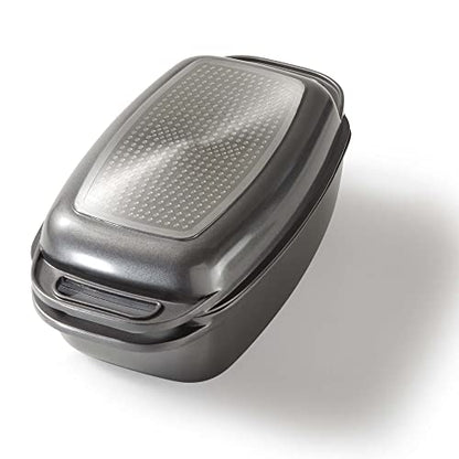 STONELINE Aluguss Bräter 40x22 cm Induktion 5,8L Grau