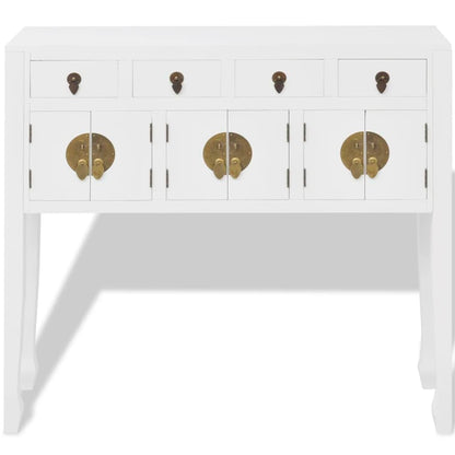 vidaXL Sideboard Chinesisches Massivholz Weiss