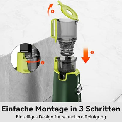 LINKChef Slow Juicer Kaltentsafter für Obst & Gemüse – Grün