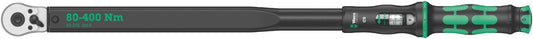 Wera Click-Torque C 5 Umschalt-Drehmomentschlüssel 1/2" 80-400 Nm. Robuster Metallschlüssel für präzisen, reversiblen Schraubenanzug.