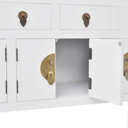 vidaXL Sideboard Chinesisches Massivholz Weiss
