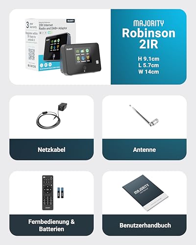MAJORITY Robinson Digitalradio Internet DAB+ Receiver