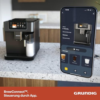Grundig KVA 8230 Kaffeevollautomat - Schwarz/Dunkelsilber