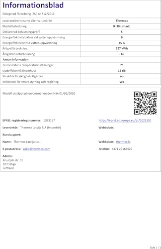 Thermex IF 30 Smart Flach-Warmwasserspeicher - 30 Liter