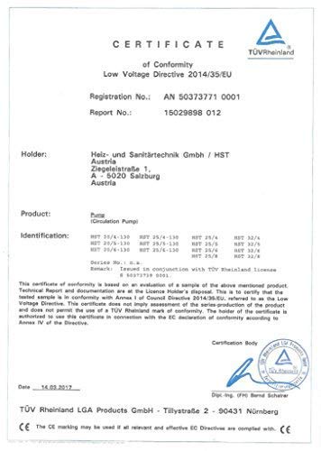 HST Heizungs-Umwälzpumpe 25-40/180 mm - Förderhöhe 4m