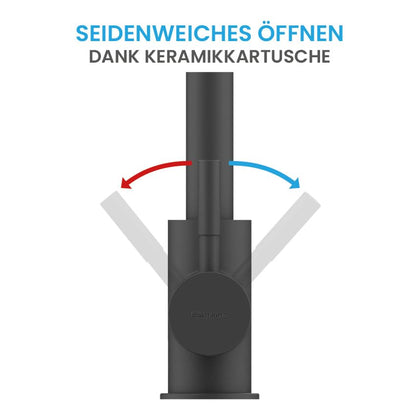 Bächlein Varvaro Einhand-Spültischbatterie - Matt Schwarz