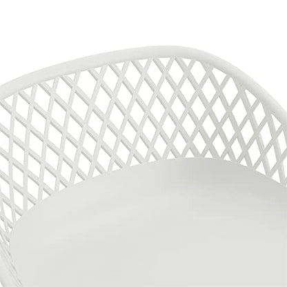 IREK Barhocker Kunststoff Retro-Design - Weiss, 2er-Pack
