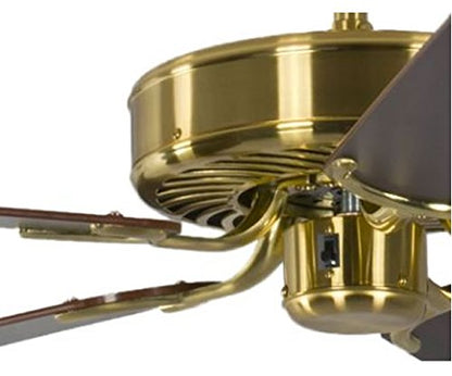 Potkuri Deckenventilator ohne Beleuchtung Messing seidenmatt 132cm