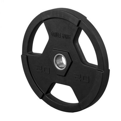 GORILLA SPORTS Olympia Hantelscheibe – 10kg Tri-Grip 50mm