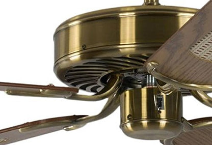 Potkuri Deckenventilator ohne Licht - Messing Antik 132cm